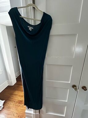 Kamik Teal Sleeveless Cowl Neck Maxi Dress